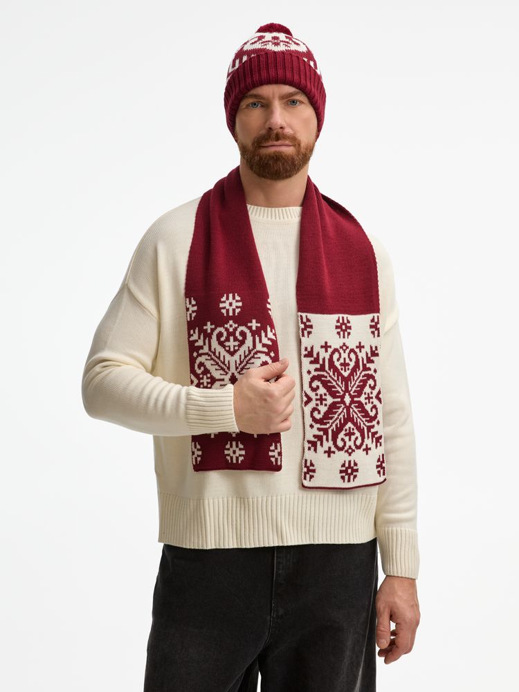 Шарф Wintertude M, красный с белым в Калуге
